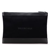 Canvas Navy Clip M Clutch